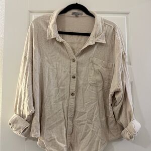 Women’s Cream Collared Shirt